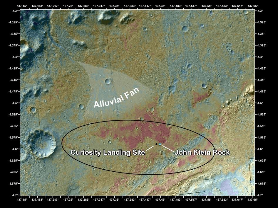 Location of John Klein drill site